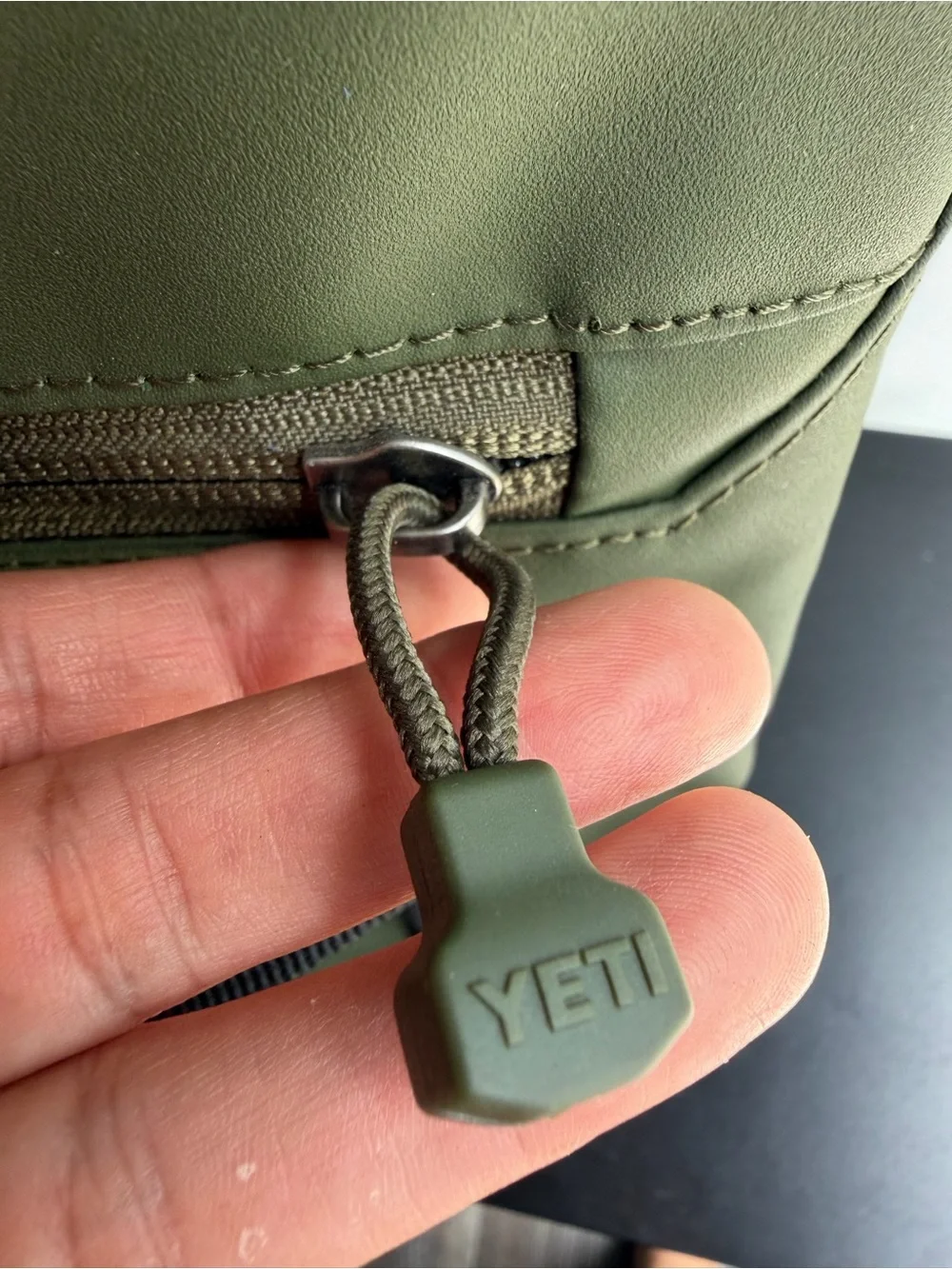 Yeti Olive Green Messenger Tote with Black Straps